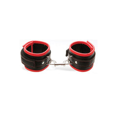 Adam & Eve SCARLET COUTURE BONDAGE CUFFS - Black/Red Restraints