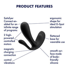 Satisfyer Top Secret + G-Spot Vibrator - Black