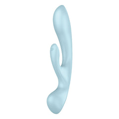 Satisfyer Triple Oh Rabbit + Wand Vibrator - Blue