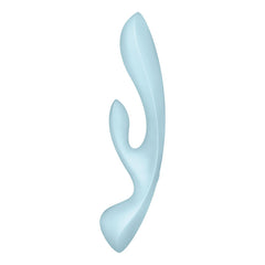 Satisfyer Triple Oh Rabbit + Wand Vibrator - Blue