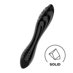 Satisfyer Dazzling Crystal 1 Glass Dildo - Black