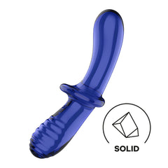 Satisfyer Double Crystal Dildo - Blue