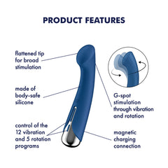 Satisfyer Spinning G-Spot 1 Vibrator - Blue