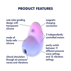 Satisfyer Pixie Dust Clitoris Stimulator - Violet/Pink