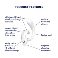 Satisfyer G For Goddess 1 Rabbit Vibrator - White