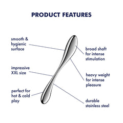 Satisfyer Star Force 3 - Chrome Steel 27 cm Dildo