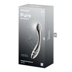Satisfyer Pure Gravity 3 - Chrome Steel 21 cm Dildo