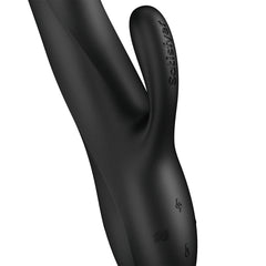 Satisfyer Heat Flex 3 - Black 23 cm USB-C Rechargeable Warming and Rotating Rabbit Vibrator