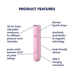 Satisfyer First Kiss - Air Pulse Stimulator Vibrator Pink