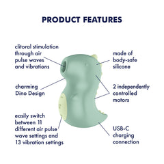 Satisfyer Din-OOOH - Mint Green USB Rechargeable Air Pulse Stimulator