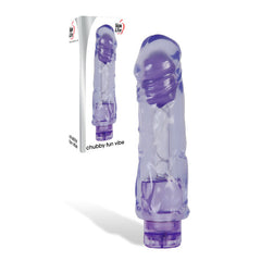 Adam & Eve Chubby Fun Thick Vibrator - Purple 9''