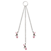 Adam & Eve Chain Me Up Kink Clamps - Metal Nipple and Clitoral Chain