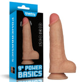 9 Inch Power Basics Vibrating Dong - Flesh 23 cm USB Rechargeable - DONGS - Mr and Mrs D's