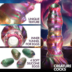 Creature Cocks Larva Silicone Alien Dildo with Eggs