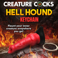 Creature Cocks Hell-Hound Keychain - Novelty Fantasy Dildo Keyring