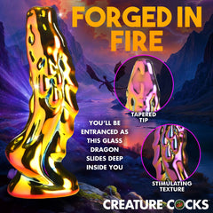 Creature Cocks Dragon Glass - Coloured 15.7 cm Glass Fantasy Dildo