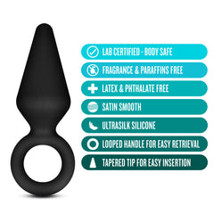 Anal Adventures Platinum Loop Butt Plug - Small
