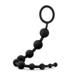Anal Adventures Platinum 10 Anal Beads - Black