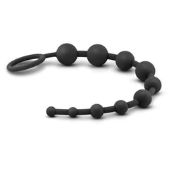 Anal Adventures Platinum 10 Anal Beads - Black