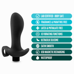 Anal Adventures Platinum Vibrating Prostate Massager 01 Butt Plug