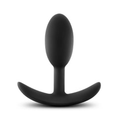 Anal Adventures Platinum Vibra Slim Butt Plug Black 2.5"