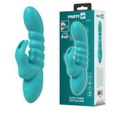 Party Up BRYNLYN - Teal - Teal 18.2 cm USB Rechargeable Rabbit Vibrator