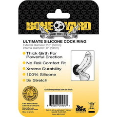 Boneyard Ultimate Silicone Cock Ring Black