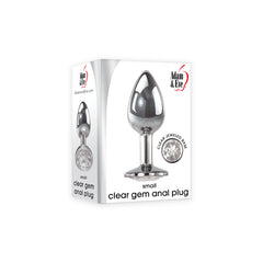 Adam & Eve Clear Gem Anal Butt Plug - Small