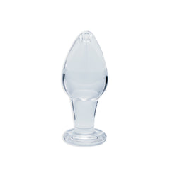 Clarity - Utopian Bud - Clear 8.9 cm Glass Butt Plug