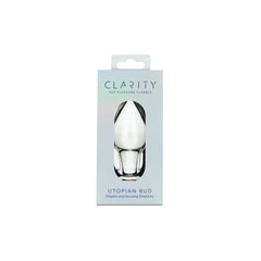 Clarity - Utopian Bud - Clear 8.9 cm Glass Butt Plug