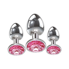 Adam & Eve Pink Gem Anal Butt Plug Set