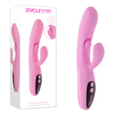 Evolved PUSH THE BUTTON - Pink 23.5 cm USB Rechargeable Rabbit Vibrator with G-Spot Bud
