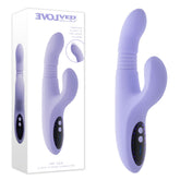 Evolved PEP TALK - Purple 23.3 cm USB Rechargeable Thrusting Vibrator with Tapping Clitoral Stimulator