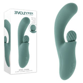 Evolved SPIRAL CHARM - Green 18 cm USB Rechargeable Rabbit Vibrator