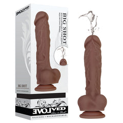 Evolved Big Shot Squirting Dildo - Brown
