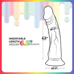 Jellido 16.5cm Dildo - Clear Coloured 16.5 cm Dildo