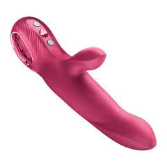 Fun Factory BI STRONIC ARC Raspberry - Raspberry 21.6 cm USB-C Rechargeable Thrusting Vibrator