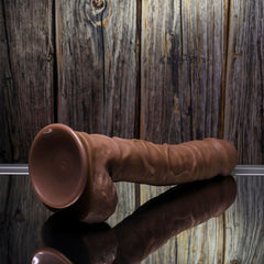 Gender X 10'' FLEXSKIN POSEABLE TRUE FEEL DILDO - Dark