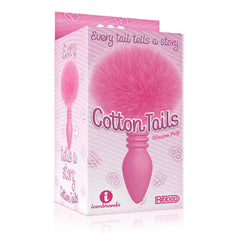 The 9's Cottontails Butt Plug, Ribbed Pink