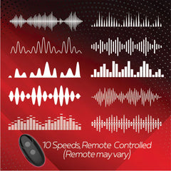 Red Dot Rings - V2 - Black Vibrating Cock & Ball Ring with Remote