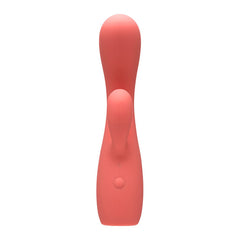 Adam & Eve GROOVY GLOW-UPS Curvie - Red 17.8 cm USB Rechargeable Rabbit Vibrator