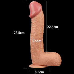 King Size 10.5'' Realistic Giant Dildo - Flesh 26.7 cm Dong