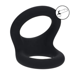 LEVELZ Double O Silicone Medium Cock & Balls Rings - Black