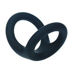 LEVELZ Double O Silicone Cock & Balls Rings - Large Black