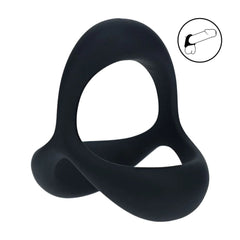 LEVELZ Tri O Ergo Silicone Cock Ring - Black Cock & Balls Rings