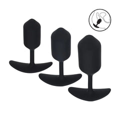 LEVELZ Silicone Weighted Anal Plug Training Set - Black Set of 3 Sizes