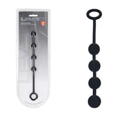 LEVELZ Round Silicone Anal Balls - Black 23 cm Small