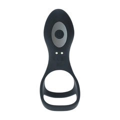 LEVELZ Vibrating Cock & Ball Ring with Shaft Loop - Black USB Rechargeable