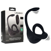 LEVELZ Remote Controlled Vibrating TriO Cock Ring with Prostate Stimulator - Black USB Rechargeable