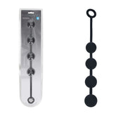 LEVELZ Round Silicone Anal Balls - Black 40.5 cm Large Anal Beads